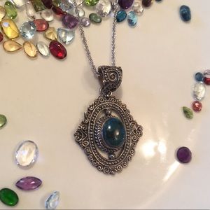 Bali Style Table Mountain Shadowite Necklace